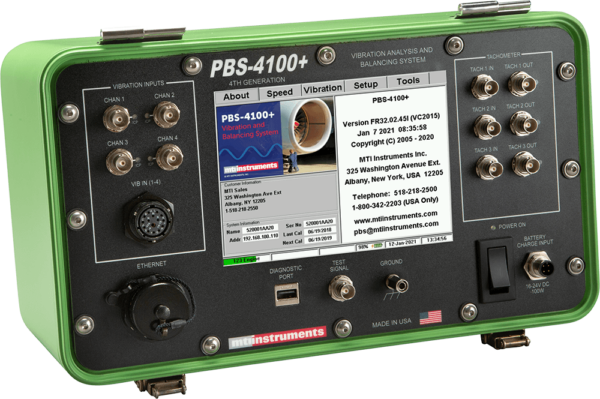 Vitrek / MTI Instruments PBS-4100 Plus Gen 4 Portable Vibration and Balancing System PN: PBS-4100+ Gen 4